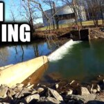 winter bank fishing below a dam how many fish can you catch - Realistic Fishing